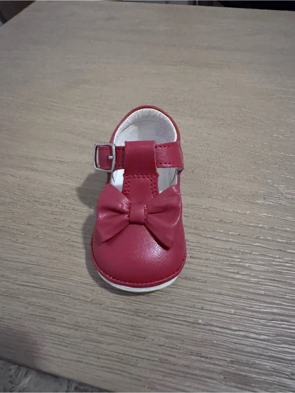 Minnie Bow Leather Mary Jane (Baby) Shoes Red